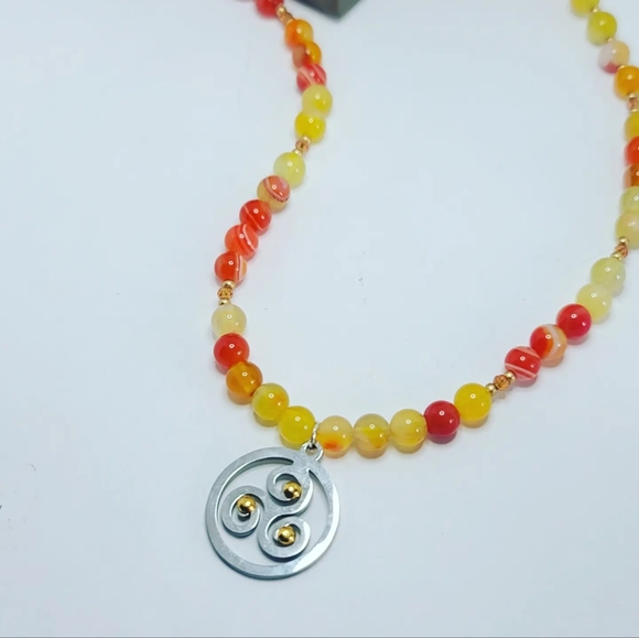 Orange Agate necklace - Picture 1 of 5